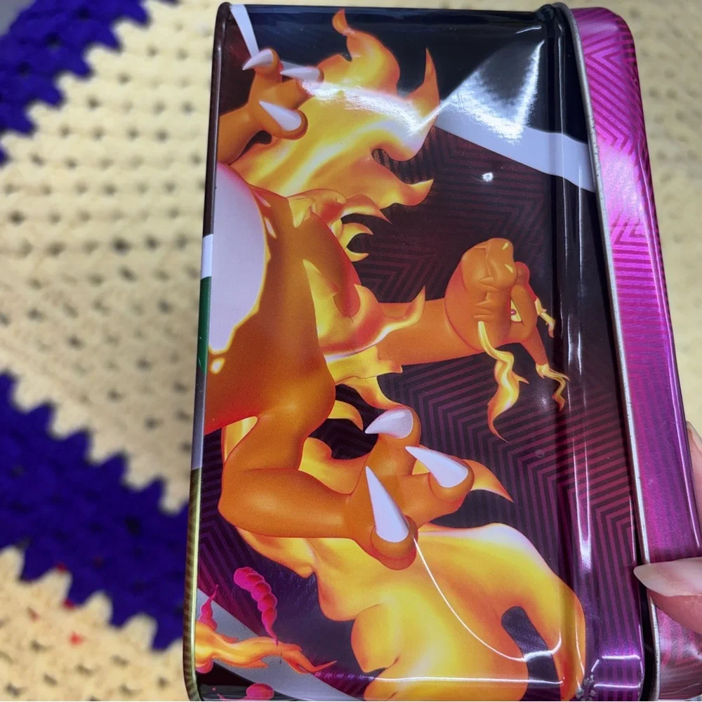 Pokemon Tin case featuring Pikachu & Charizard - case only